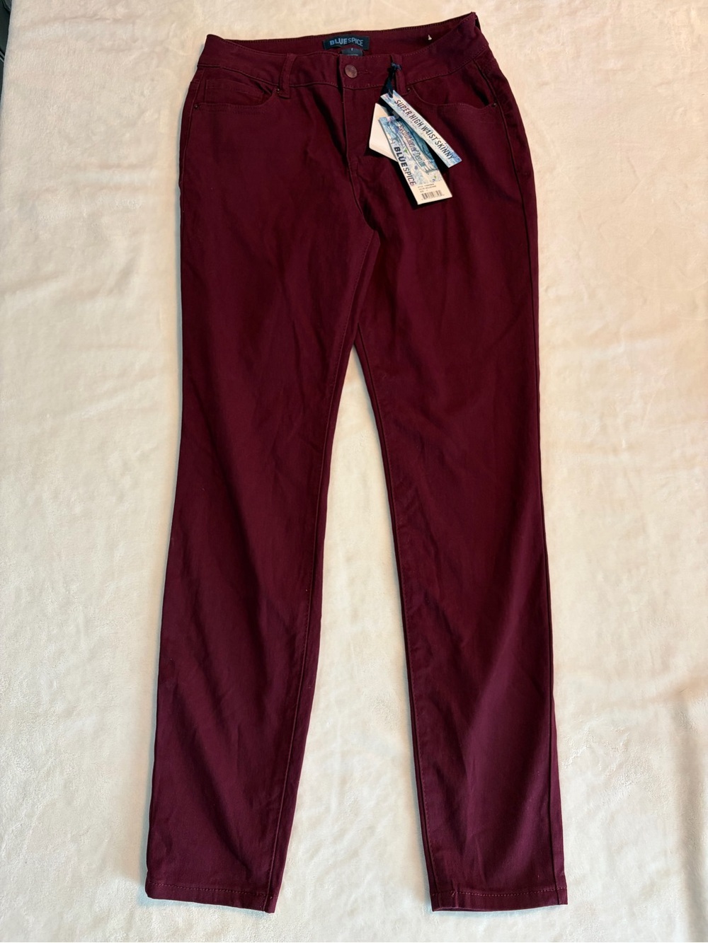 Blue Spice Women’s Skinny Jeans - Burgundy